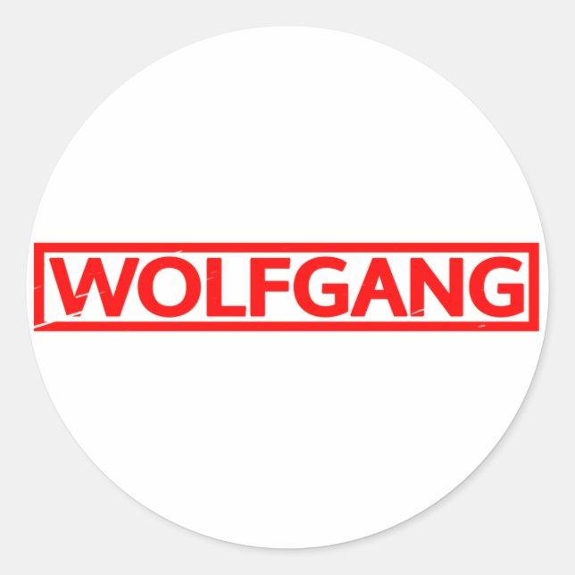Wolfgang Stamp Classic Round Sticker (Front)