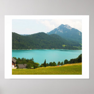 Wolfgangsee lake poster