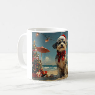 Wolfhound Dog Christmas Vintage Beach Coffee Mug