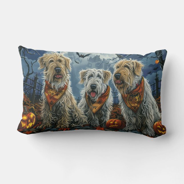 Wolfhound Halloween Spooky Lumbar Cushion (Back)