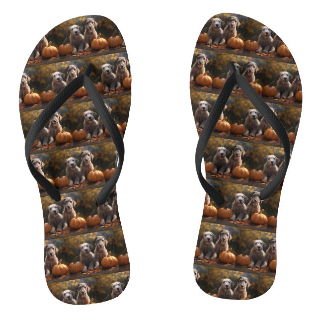 Wolfhound  Puppy Autumn Delight Pumpkin Thongs (Footbed)