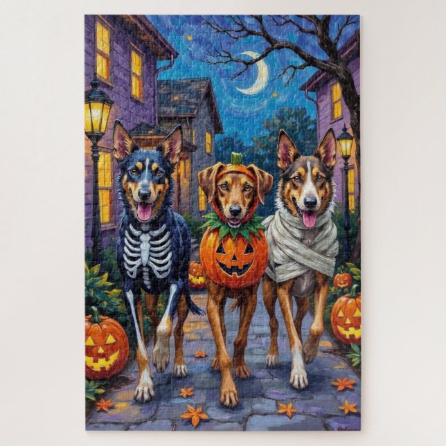  Wolfhound Trick-or-Treating Halloween Costumes Jigsaw Puzzle (Vertical)