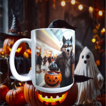 Wolfie Goes Shopping Mug