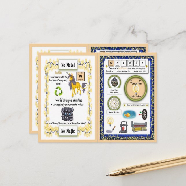 Wolfie - Tungsten Horn Unicorn Game Card (Front/Back In Situ)