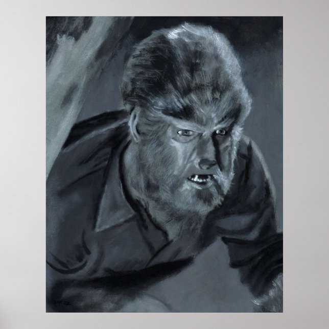 Wolfman Acrylic Painting Poster (Front)