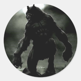 wolfman sticker1 classic round sticker