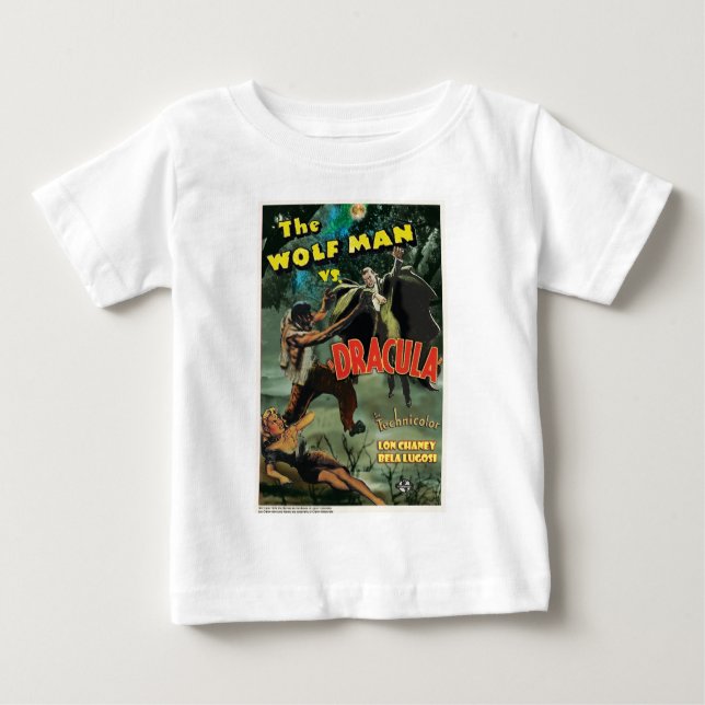 WOLFMAN VS DRACULA by Philip J. Riley Baby T-Shirt (Front)