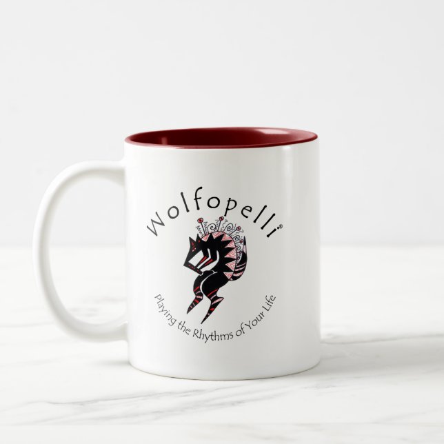 Wolfopelli 3 Two-Tone coffee mug (Left)