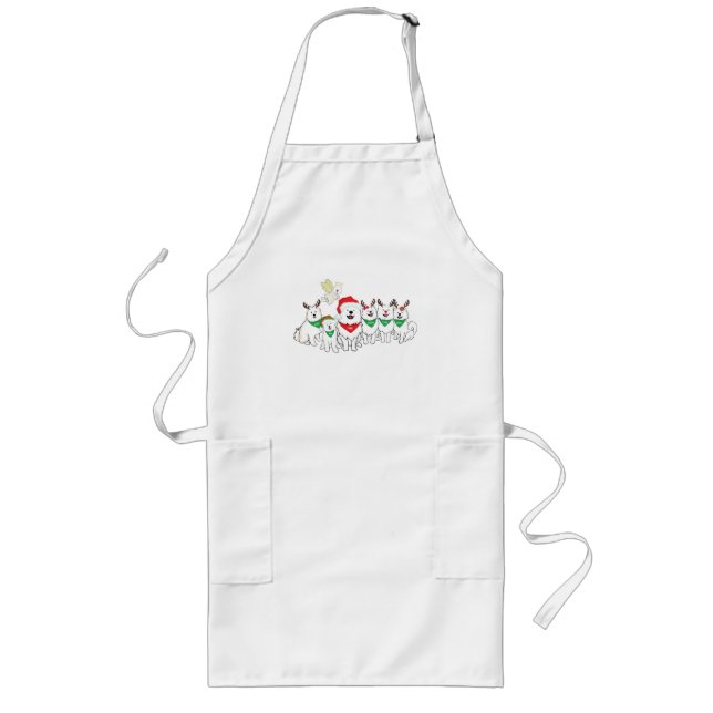 Wolfpack Christmas  Long Apron (Front)