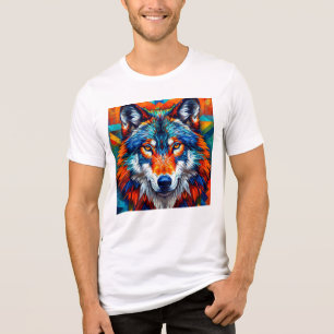 Wolf's face Tri-Blend shirt