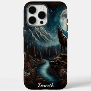 Wolf's Moonlight Howl iPhone 16 Pro Max Case