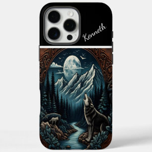 Wolf's Moonlight Howl iPhone 16 Pro Max Case