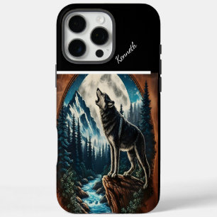 Wolf's Moonlight Howl iPhone 16 Pro Max Case