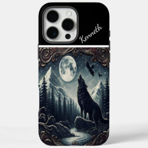 Wolf's Moonlight Serenade iPhone 16 Pro Max Case