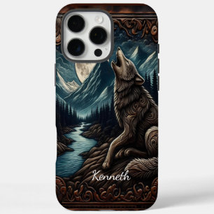 Wolf's Moonlight Serenade iPhone 16 Pro Max Case