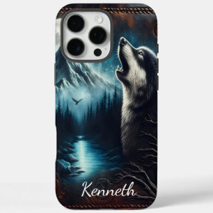 Wolf's Moonlight Serenade iPhone 16 Pro Max Case