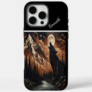 Wolf's Moonlight Serenade iPhone 16 Pro Max Case