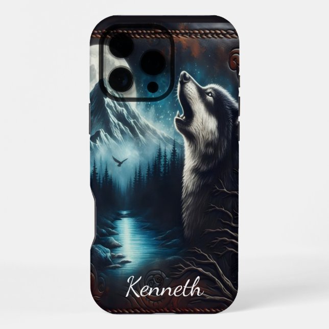 Wolf's Moonlight Serenade iPhone Case (Back)