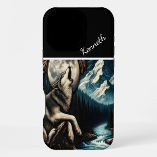 Wolf's Moonlight Serenade iPhone 16 Pro Max Case