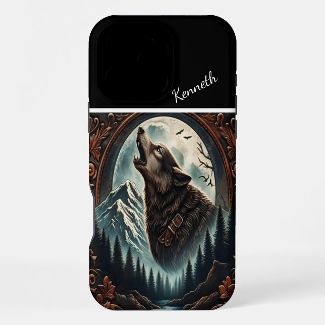 Wolf's Moonlight Serenade iPhone Case (Back)