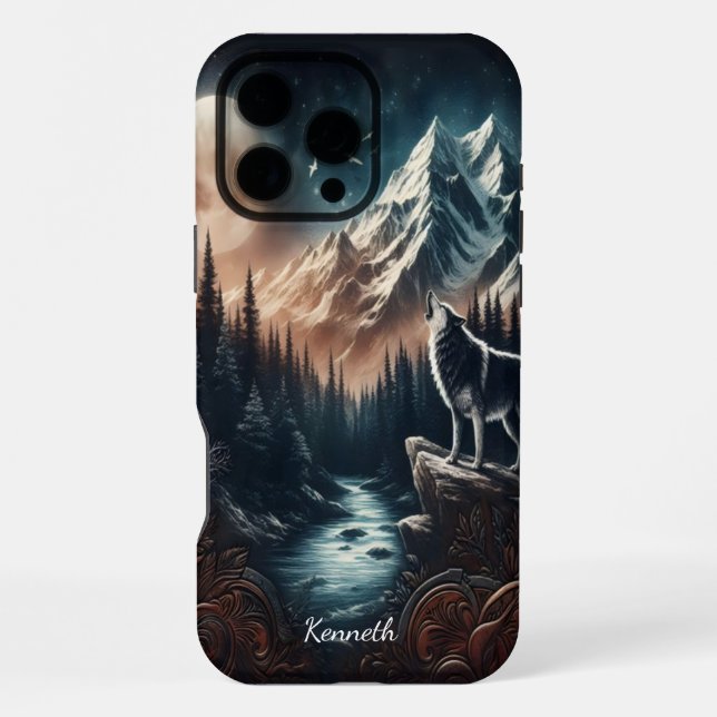 Wolf's Moonlight Serenade iPhone Case (Back)