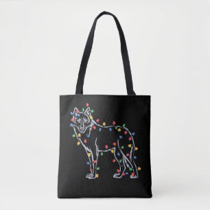 Wolfs Tree Christmas Xmas Pet Animal Wolf Lover Tote Bag