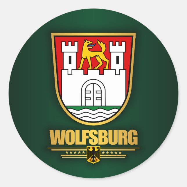 Wolfsburg Classic Round Sticker (Front)