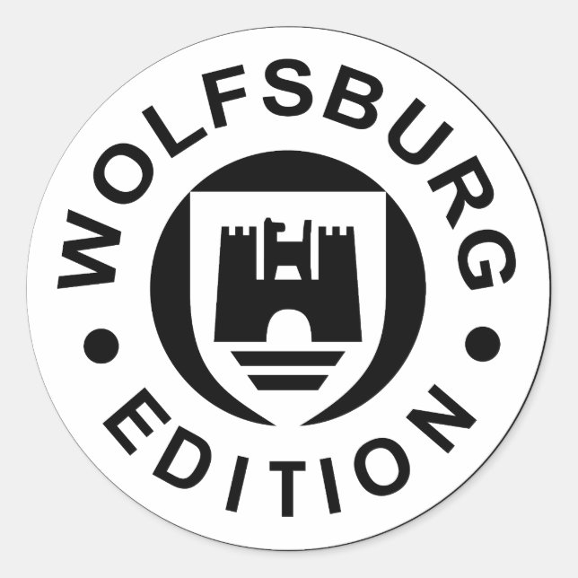 Wolfsburg Edition (black) Classic Round Sticker (Front)