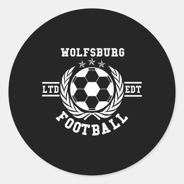 Wolfsburg Soccer Jersey Classic Round Sticker (Front)