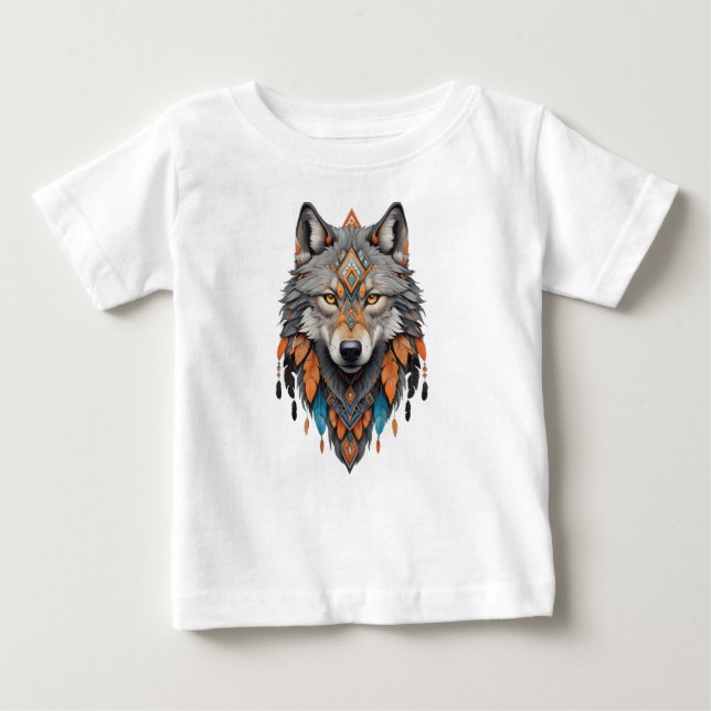 wolf'sYellowstone National Park Wolf Mountains Vin Baby T-Shirt (Front)