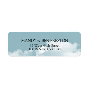 Wolken Himmel Adressaufkleber Return Address Label