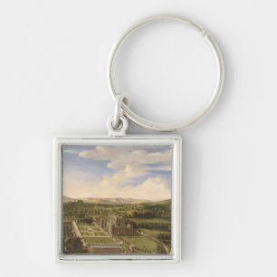 Wollaton Hall and Park, Nottingham, 1697 (oil on c Key Ring