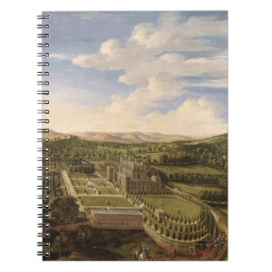 Wollaton Hall and Park, Nottingham, 1697 (oil on c Notebook