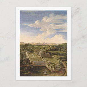 Wollaton Hall and Park, Nottingham, 1697 (oil on c Postcard
