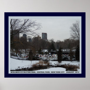 Wollman Ice Skating Rink, Central Park NYC  Poster