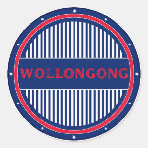 Wollongong City Pride Emblem – Australian Identity Classic Round Sticker