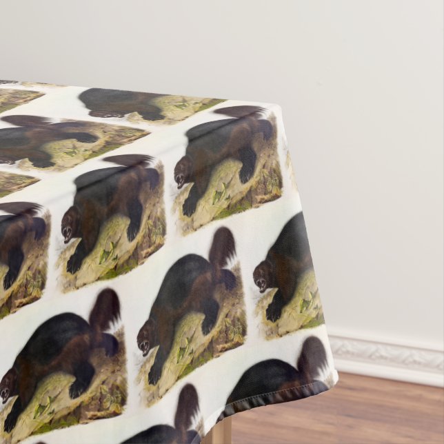 Wolverine or Wolverene (Gulo gulo) by Audubon Tablecloth (In Situ)