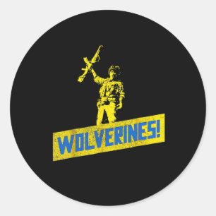 Wolverines Support Ukraine Stand With Ukraine Ukra Classic Round Sticker