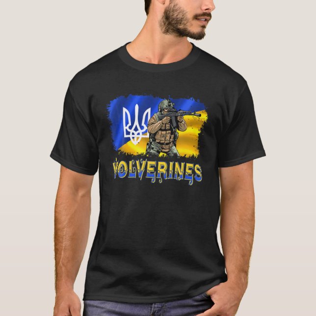 Wolverines Support Ukraine T-Shirt (Front)