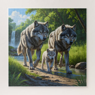 Wolves and Pups - Animal Puzzle