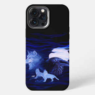 Wolves and Raven with full moon iPhone 13 Pro Max Case