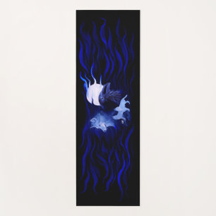 Wolves and Raven with full moon Yoga Mat