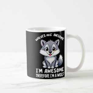 Wolves Are Awesome Funny Wolf Gif Zookeeper Coffee Mug