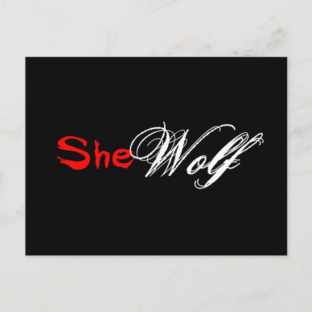 Wolves are for Girls Postcard (Front)