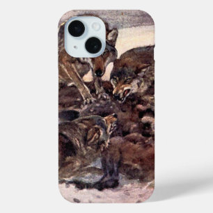 Wolves by Winifred Austen, Vintage Wild Animals iPhone 15 Case