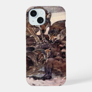 Wolves by Winifred Austen, Vintage Wild Animals iPhone 15 Case