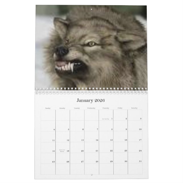 Wolves Calendar (Jan 2026)
