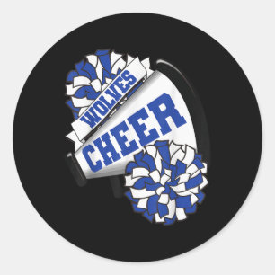Wolves Cheer Back To School Cheerleading Spirit B Classic Round Sticker