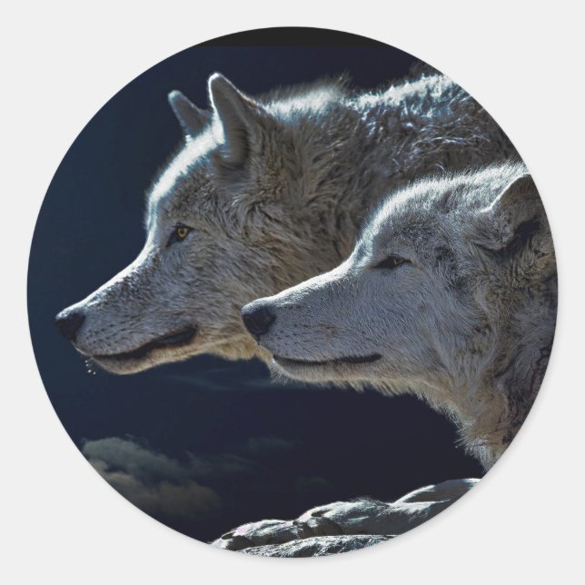 Wolves Classic Round Sticker (Front)