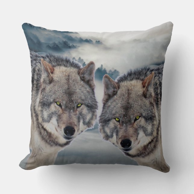 Wolves Cushion (Front)